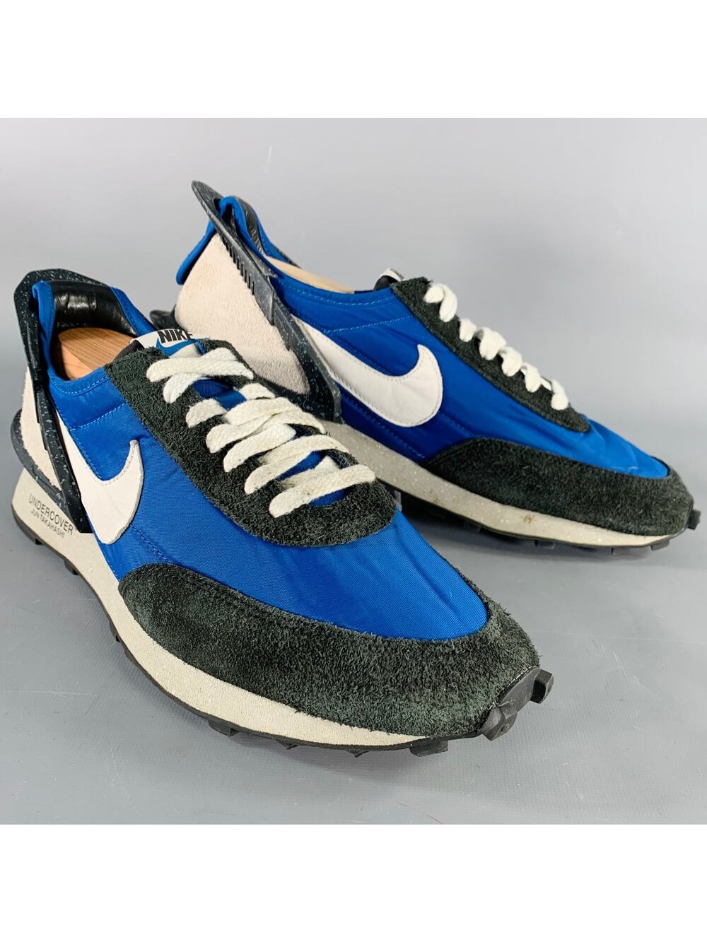 UNDERCOVER x NIKE Size 10.5 Black Blue Color Block Nylon Lace-Up Sneakers
